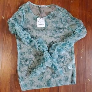 NWT Zara green shirt